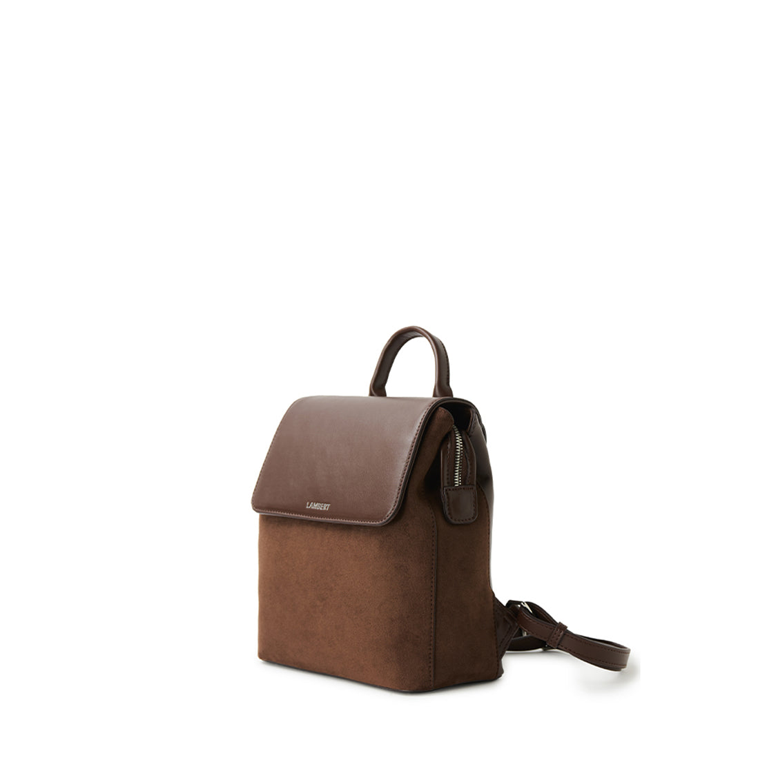 The Cynthia -  Chocolate Vegan Suede Backpack