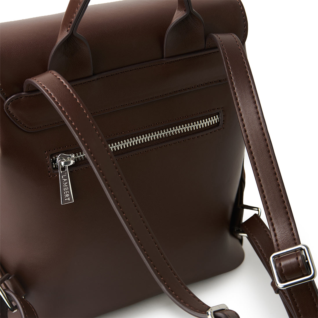 The Cynthia -  Chocolate Vegan Suede Backpack