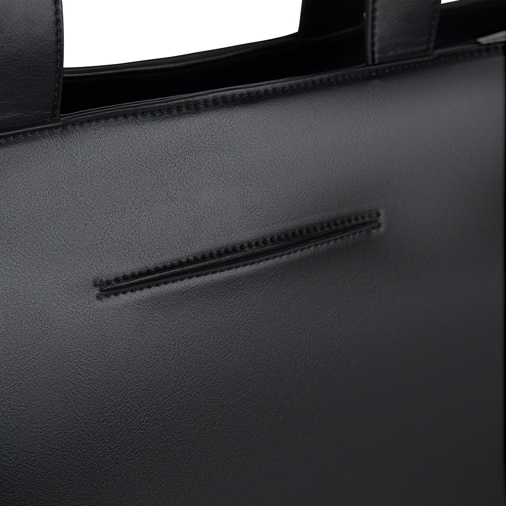 The Danyka - Black Vegan Leather Tote Bag – Lambert Design US LLC