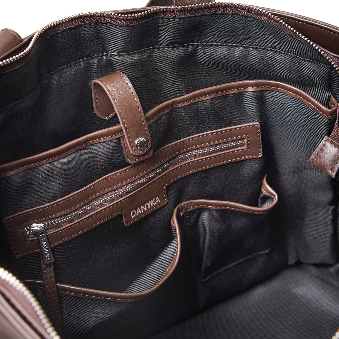 The Danyka - Espresso Vegan Leather Tote Bag