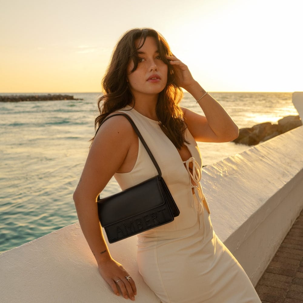 The Diana - Black Vegan Leather Handbag