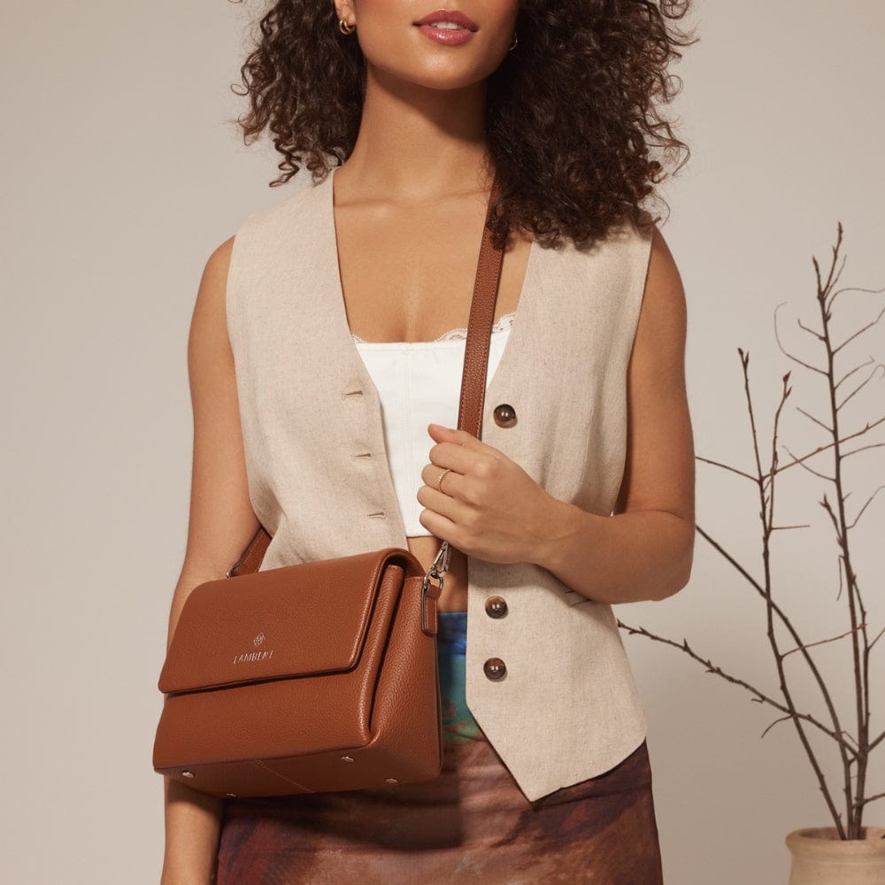 The Judy - Recycled Affogato Vegan Leather Crossbody Handbag