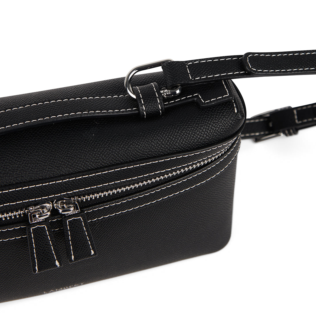 The Elane – 2-in-1 Black Vegan Leather Handbag