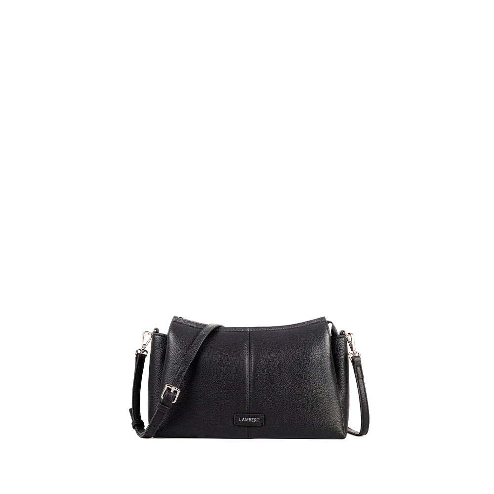 The Eleanor - Black Vegan Leather Crossbody Bag