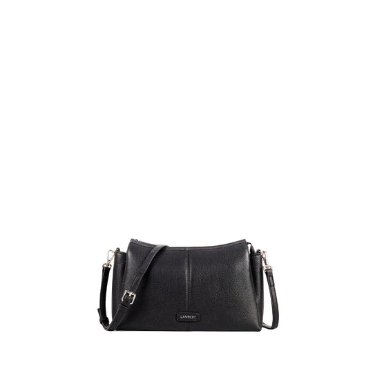 The Eleanor - Black Vegan Leather Crossbody Bag