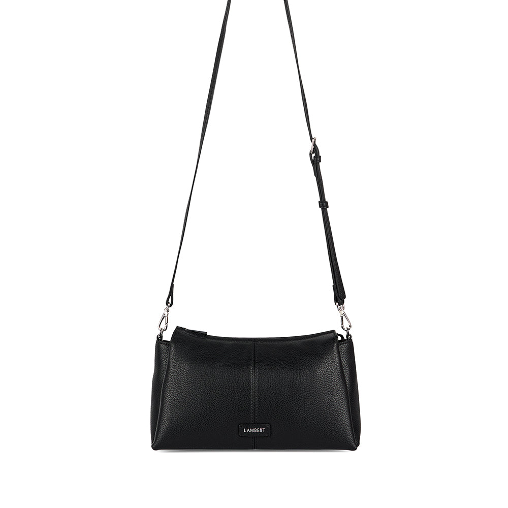 The Eleanor - Black Vegan Leather Crossbody Bag