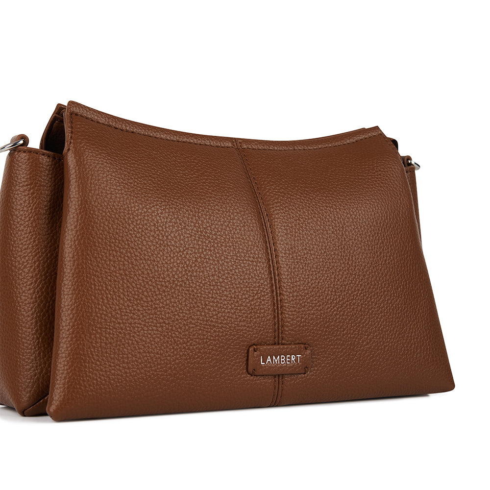 The Eleanor - Hazelnut Vegan Leather Crossbody Bag