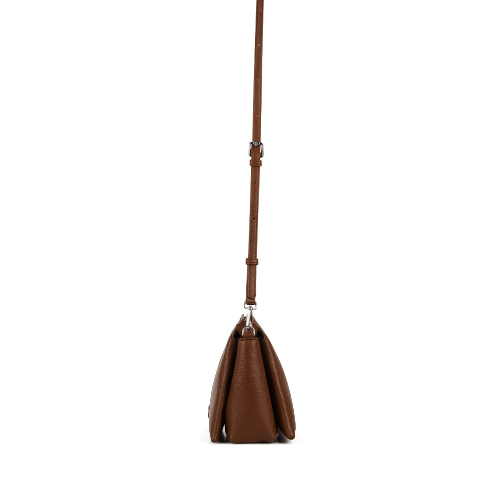 The Eleanor - Hazelnut Vegan Leather Crossbody Bag