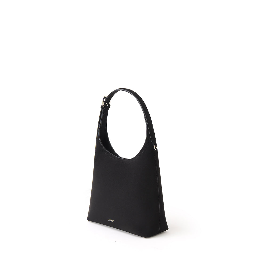 The Elena - Black Vegan Suede Shoulder Bag