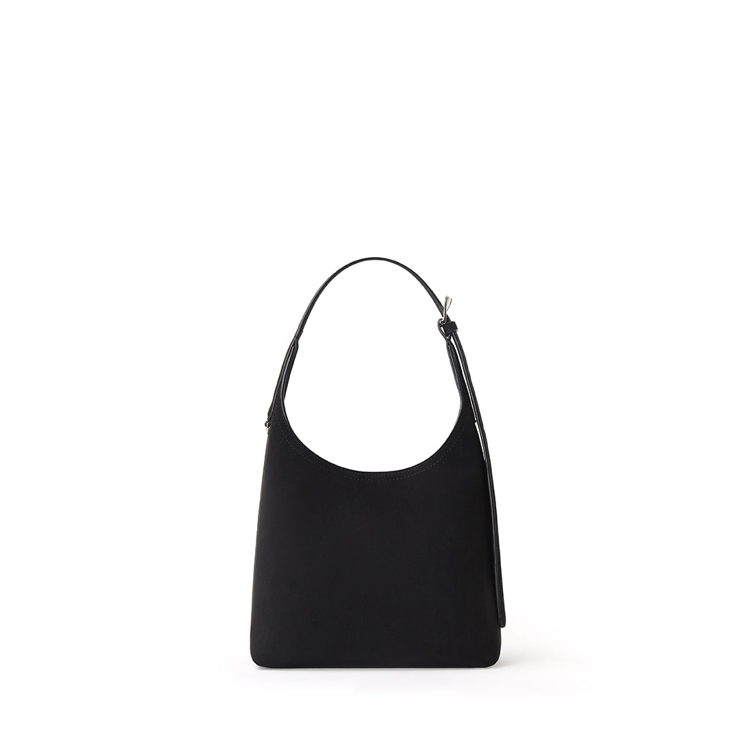 The Elena - Black Vegan Suede Shoulder Bag