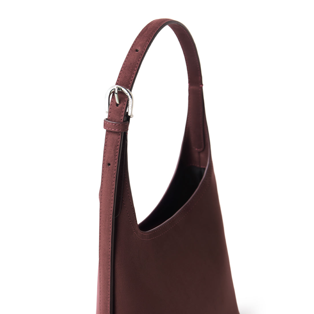 The Elena - Cassis Vegan Suede Shoulder Bag