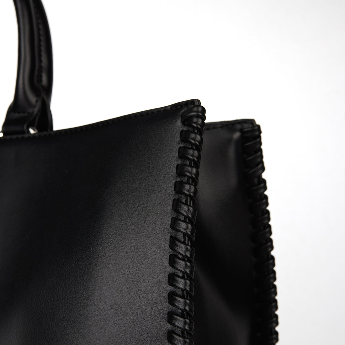 The Eloise – 2-in-1 Vegan Leather Tote Bag in Black