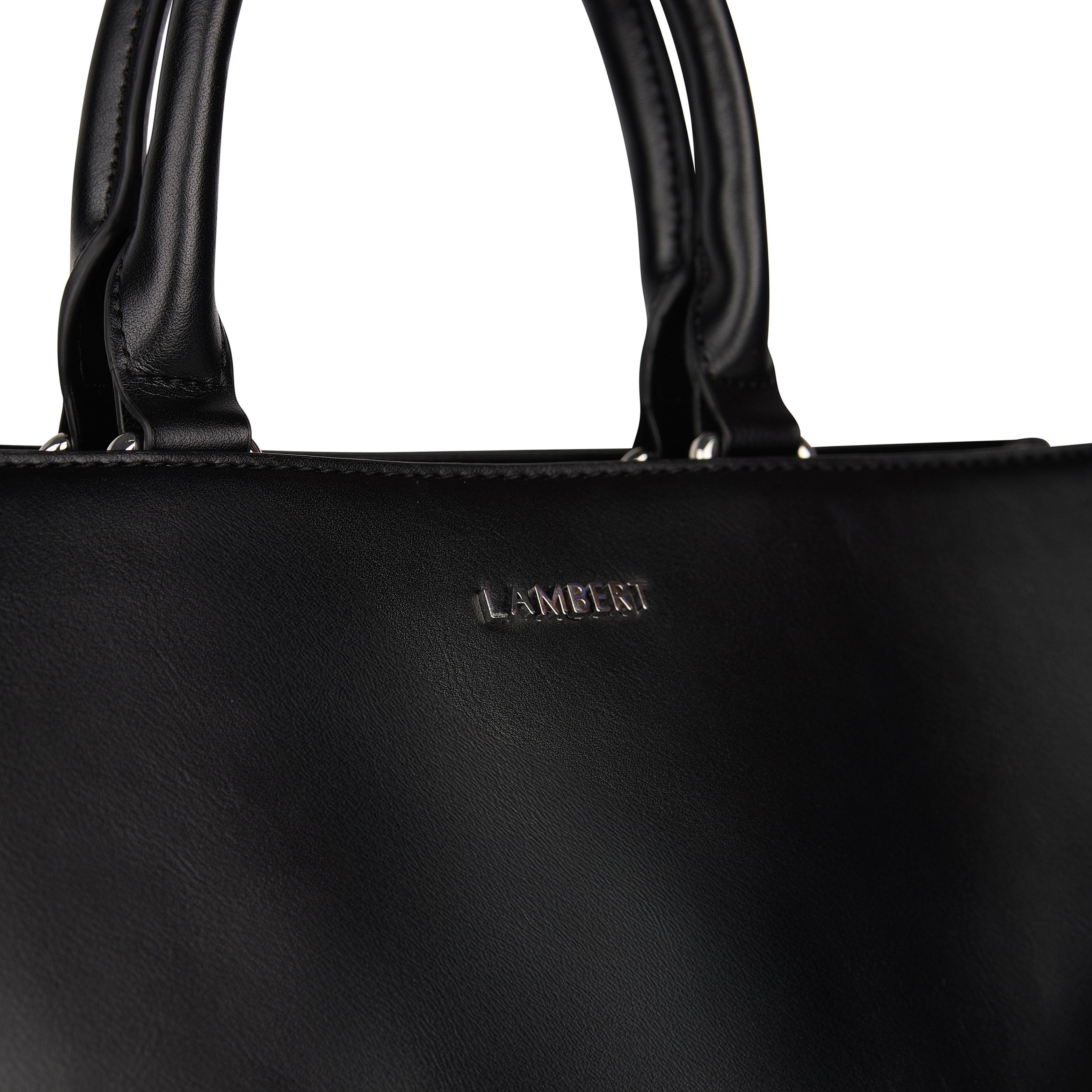 The Eloise – 2-in-1 Vegan Leather Tote Bag in Black – Lambert