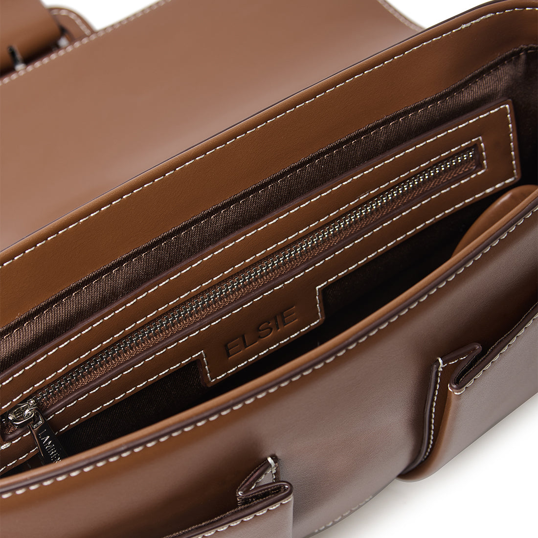 The Elsie - 2 in 1 Hazelnut Vegan Leather Handbag