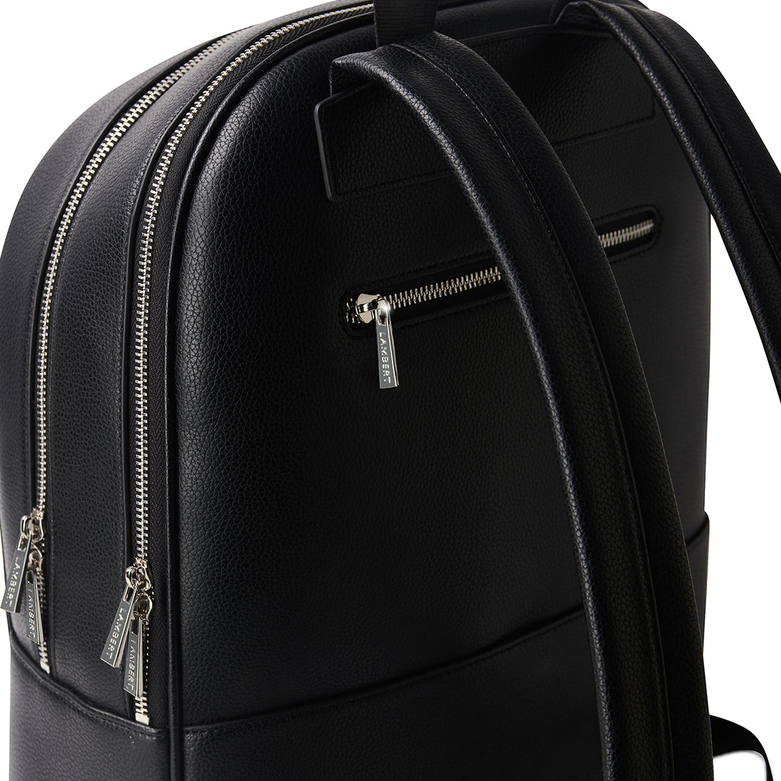 The Emerson -  Black Vegan Leather Backpack