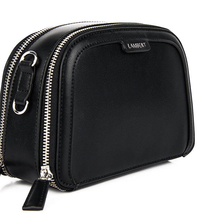 The Emmy - Black Vegan Leather Crossbody Bag