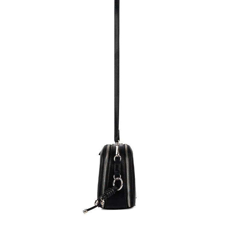 The Emmy - Black Vegan Leather Crossbody Bag