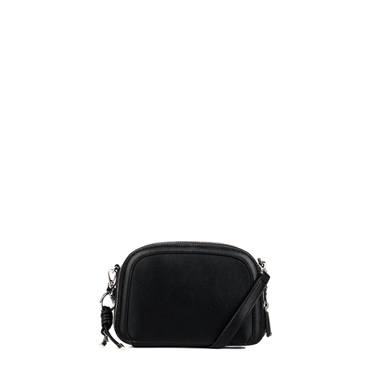 The Emmy - Black Vegan Leather Crossbody Bag