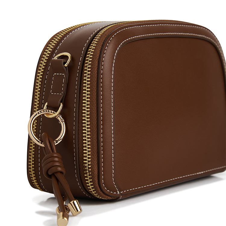 The Emmy - Hazelnut Vegan Leather Crossbody Bag