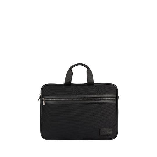 The Evie – Laptop Bag in Black Canvas