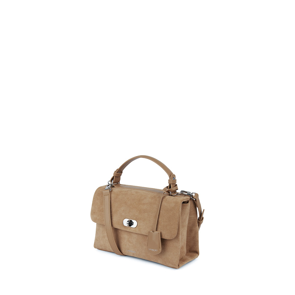 The Freya – 2-in-1 Beige Vegan Suede Handbag