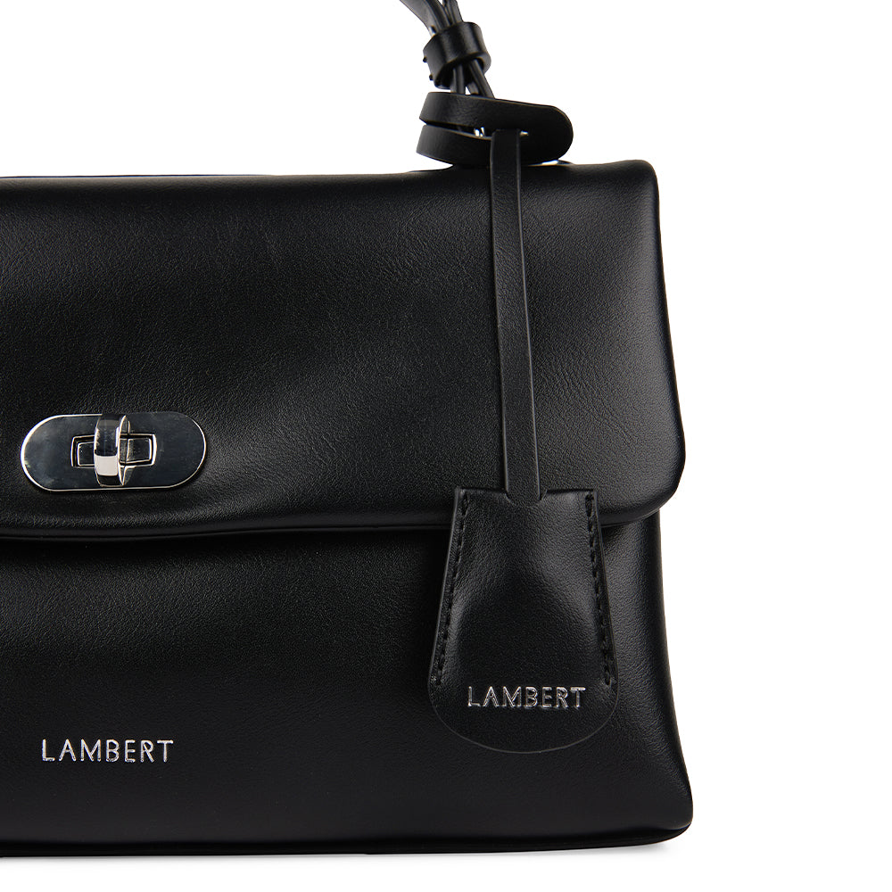 The Freya – 2-in-1 Black Vegan Leather Handbag