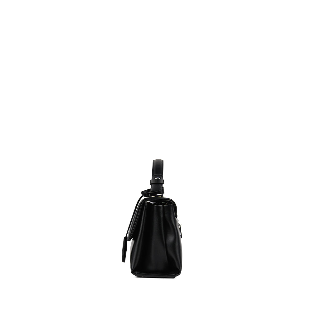 The Freya – 2-in-1 Black Vegan Leather Handbag