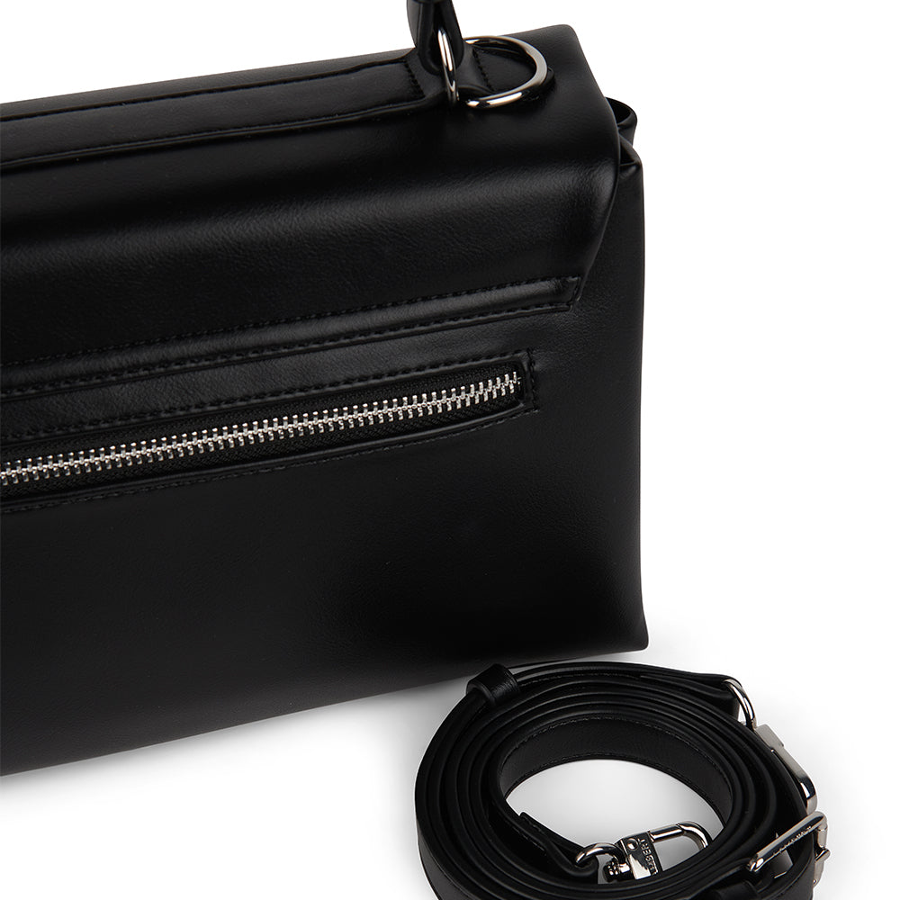 The Freya – 2-in-1 Black Vegan Leather Handbag