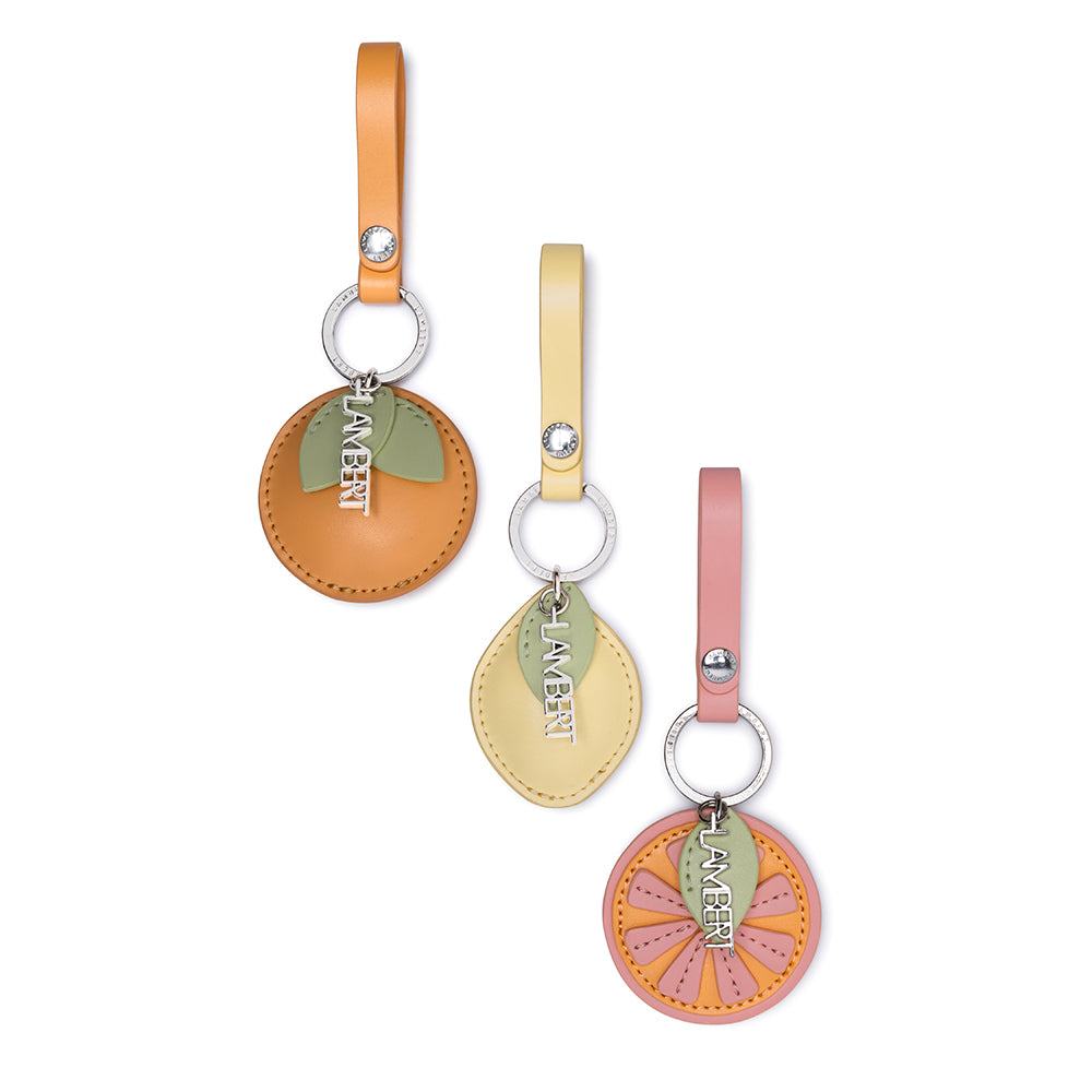 The Frutti - Peach Vegan Leather Keychain