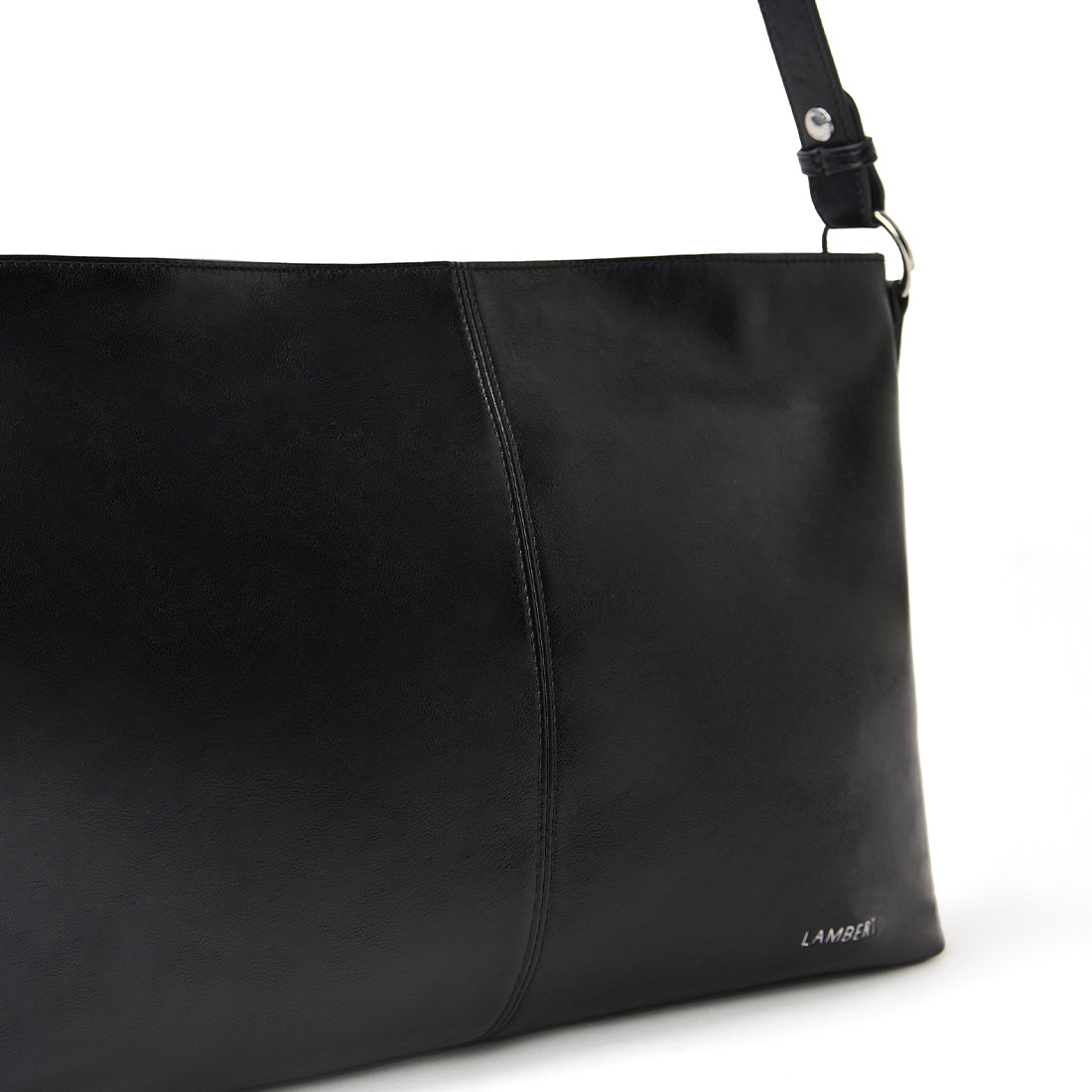 The Gianna – 2-in-1 Black Vegan Leather Shoulder Bag