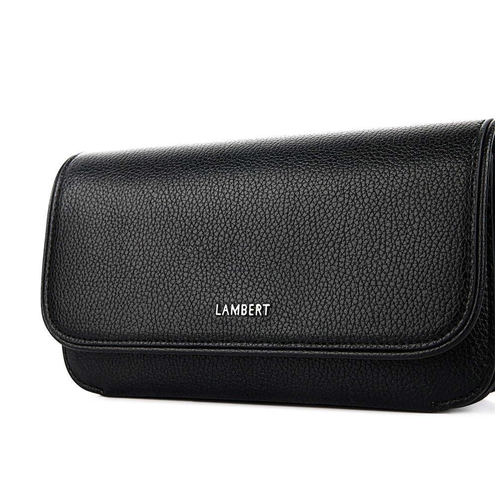 The Grace - 3-in-1 Black Vegan Leather Crossbody Bag