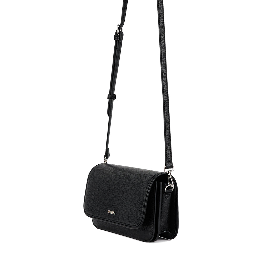 The Grace - 3-in-1 Black Vegan Leather Crossbody Bag