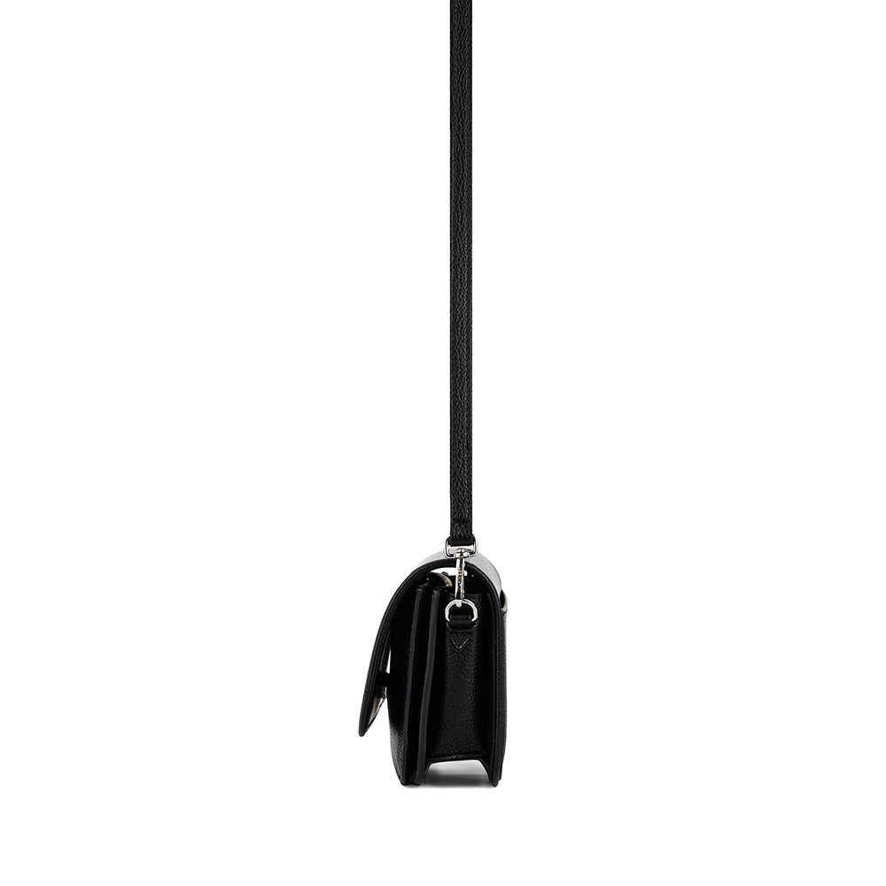 The Grace - 3-in-1 Black Vegan Leather Crossbody Bag