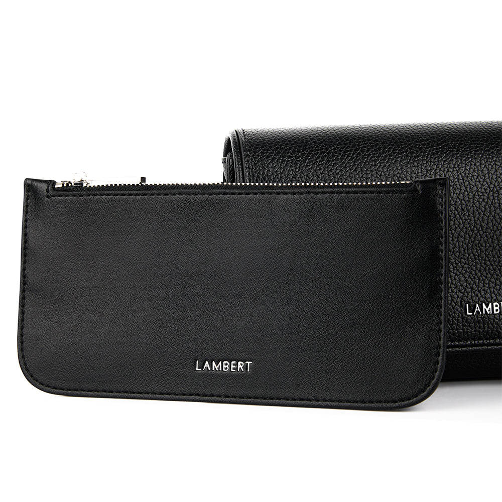 The Grace - 3-in-1 Black Vegan Leather Crossbody Bag