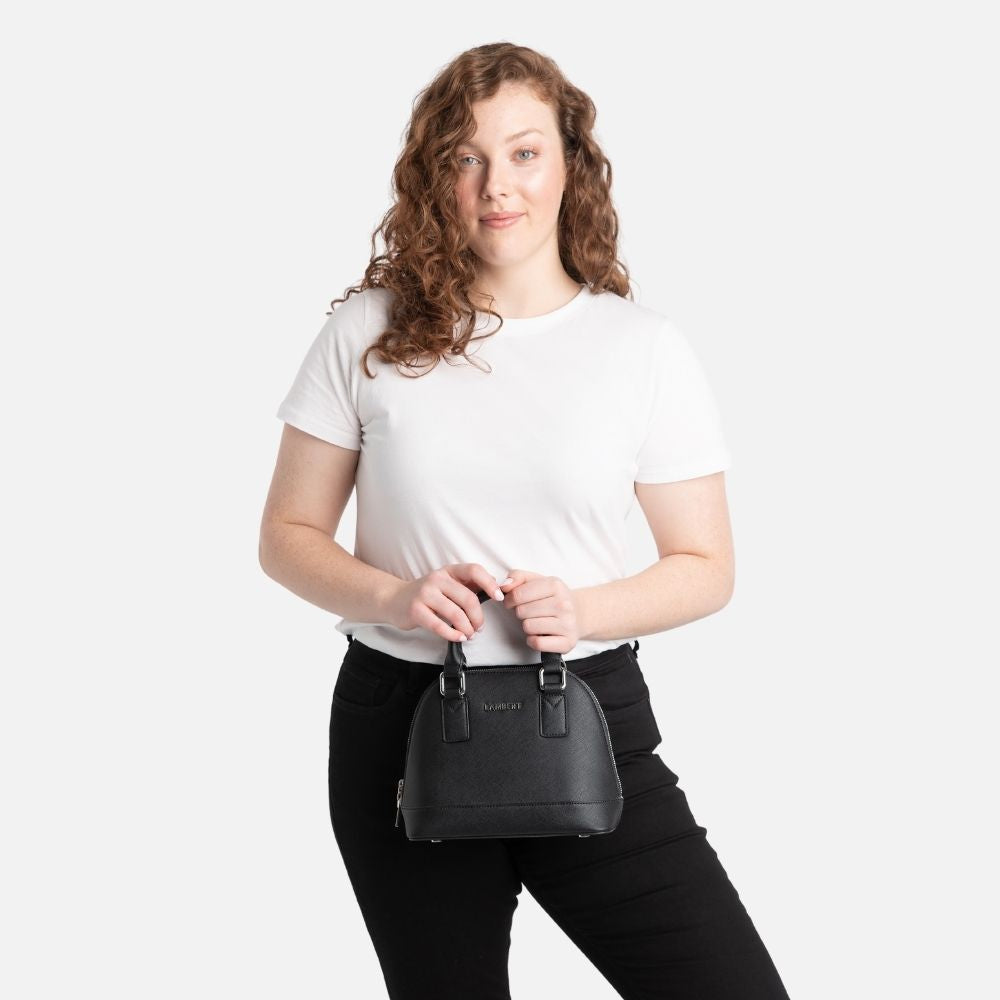 The Heidi - Black Vegan Leather 2-in-1 Handbag