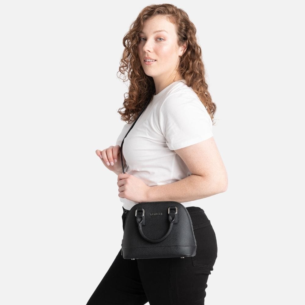 The Heidi - 2-in-1 Black Vegan Leather Handbag