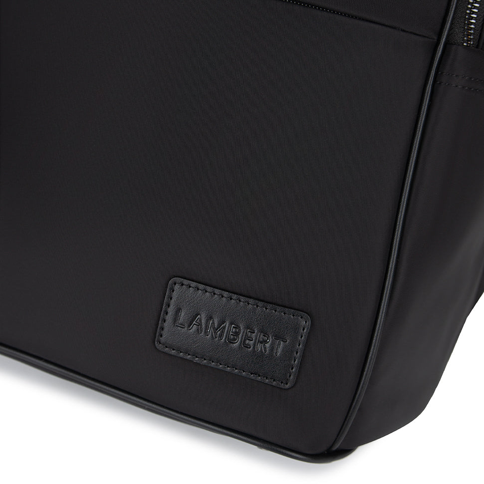 The Hudson – Black Recycled Nylon Backpack – Lambert Design US LLC The Hudson – Black Recycled Nylon Backpack – Lambert Design US LLC