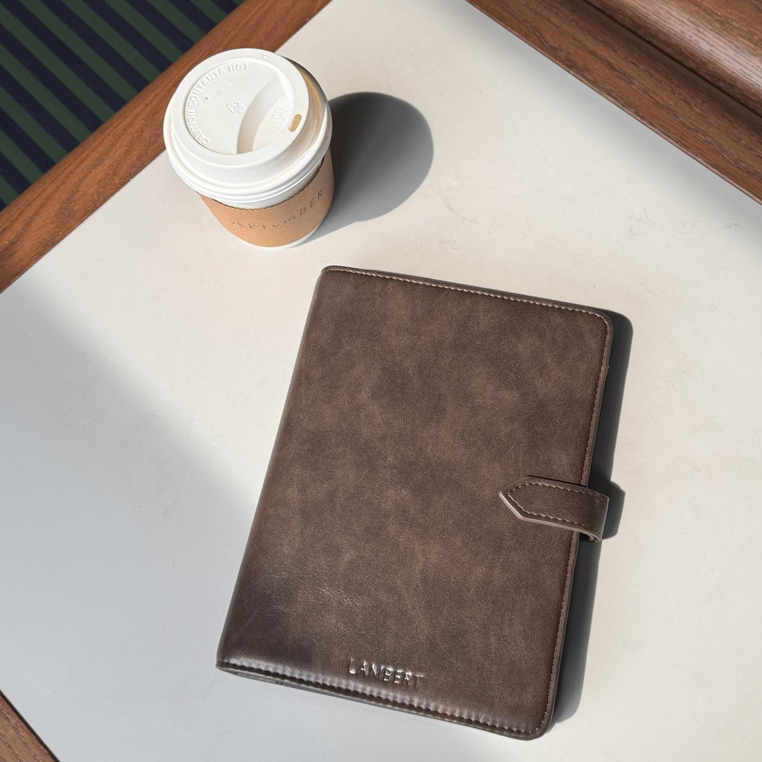 The Ariel – Espresso Vegan Leather Notebook Cover