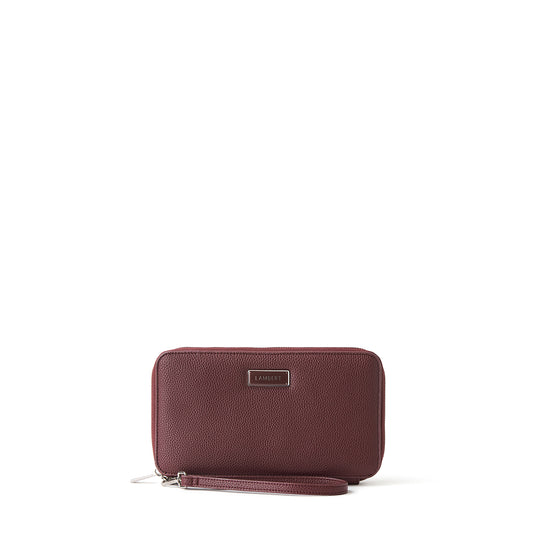 The Ines - Cassis Vegan Leather Family Passport Holder