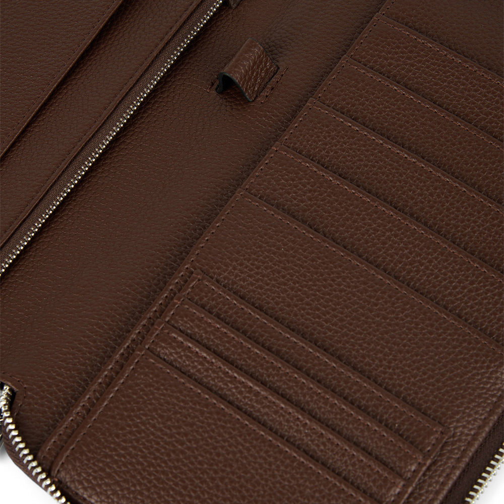 Ines – Chocolate Vegan Leather Family Passport Holder