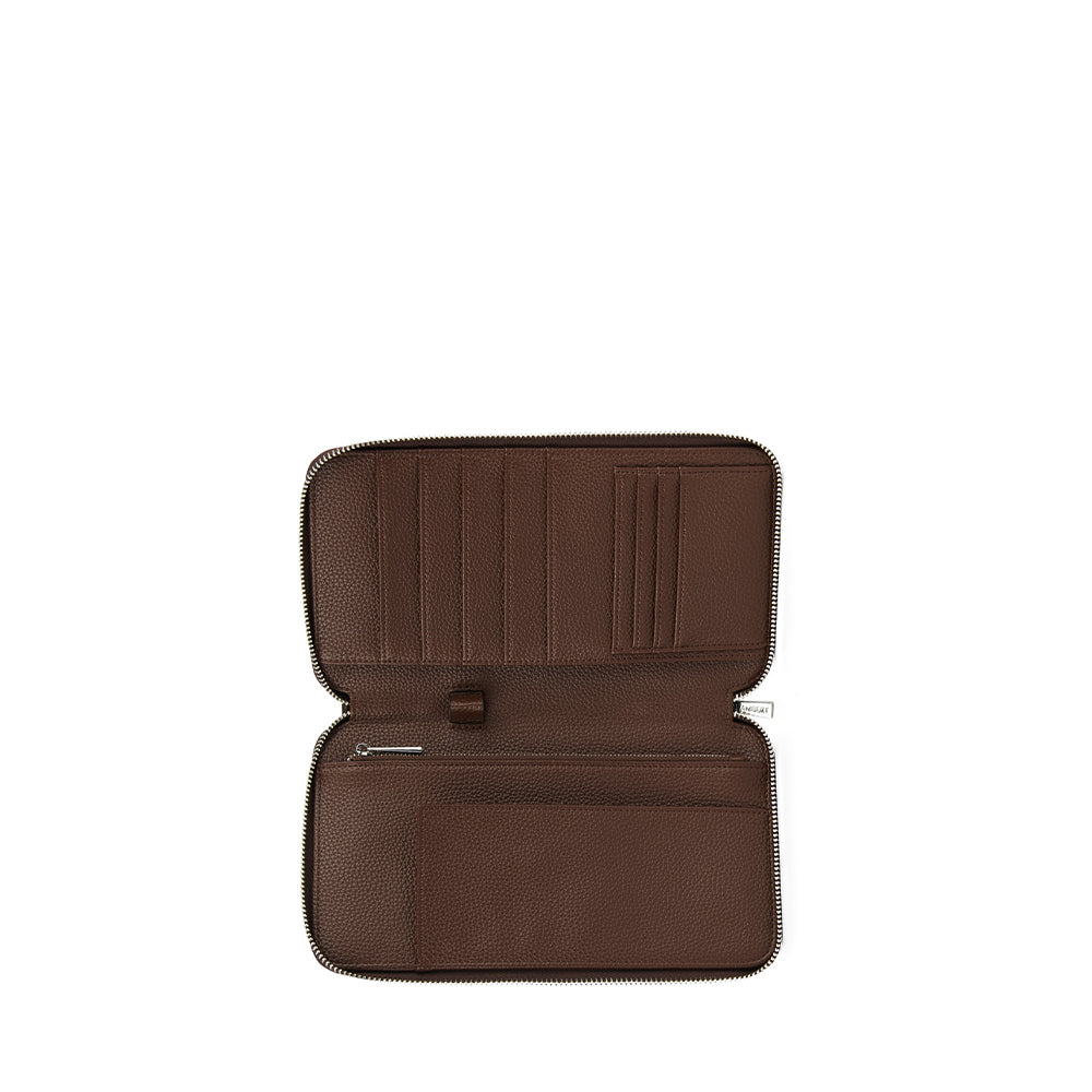 Ines – Chocolate Vegan Leather Family Passport Holder