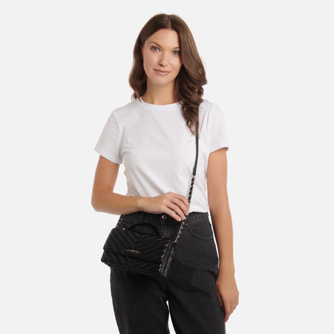 The Jamie - 2-in-1 Deep Orchid Vegan Leather Handbag