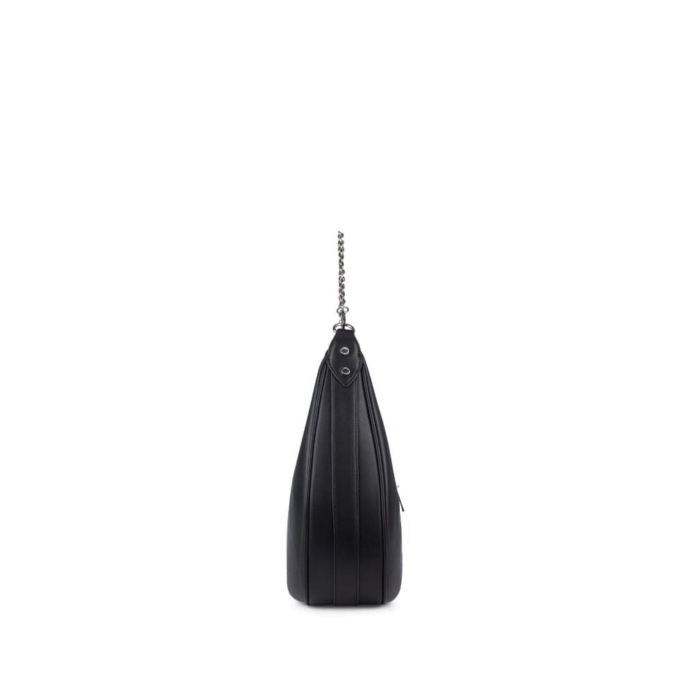 The Jenny - Black Vegan Leather Hobo Handbag