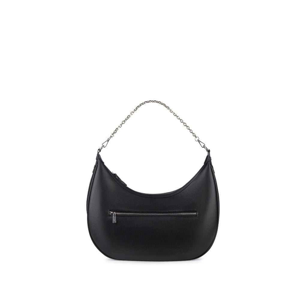 The Jenny - Black Vegan Leather Hobo Handbag