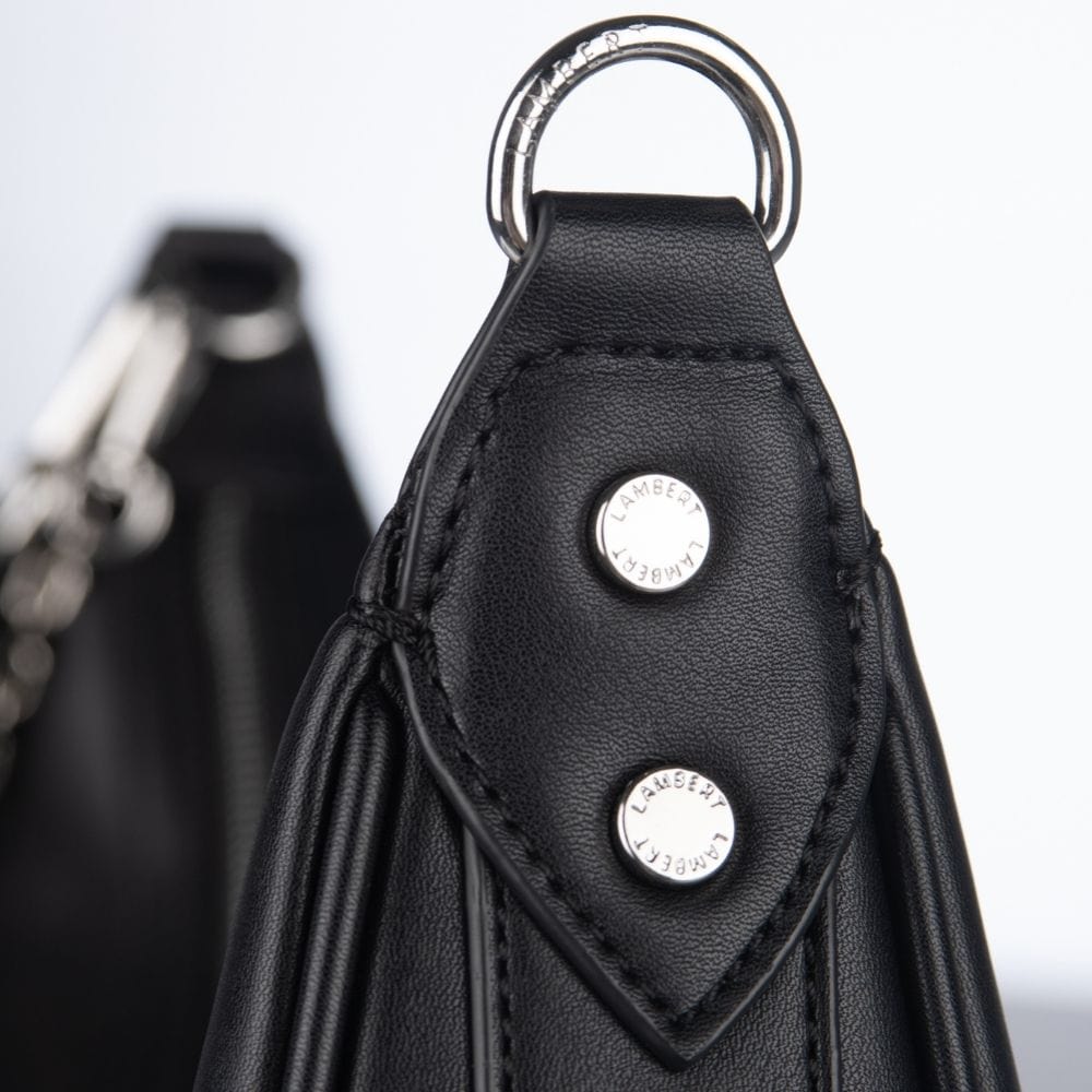 The Jenny - Black Vegan Leather Hobo Handbag