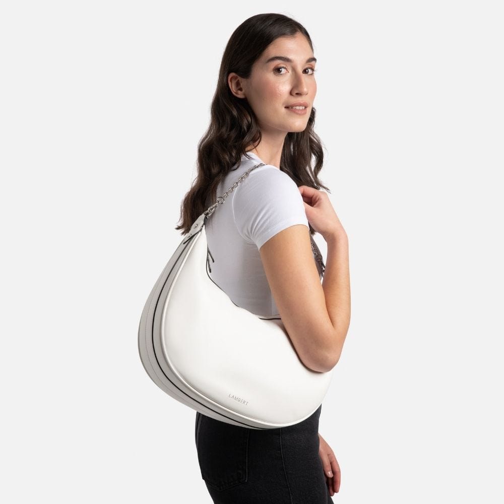 The Jenny - Pearl Vegan Leather Hobo Handbag