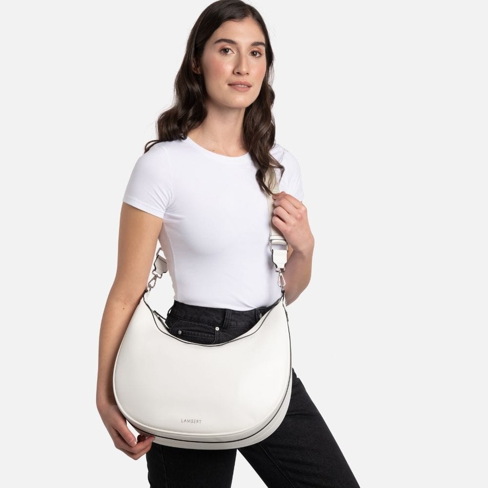 The Jenny - Pearl Vegan Leather Hobo Handbag