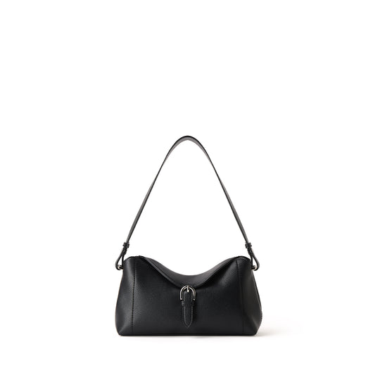 The Joelle - 2 in 1 Black Vegan Leather Shoulder Bag