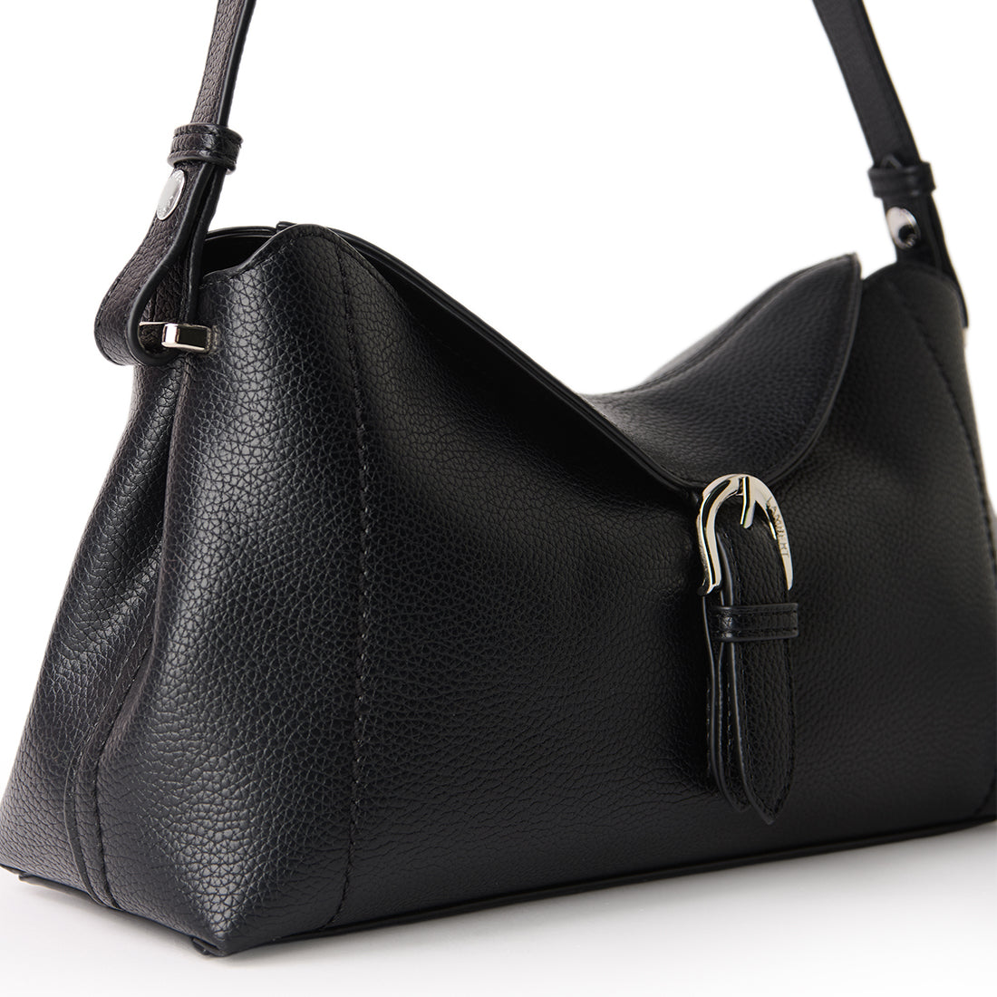 The Joelle - 2 in 1 Black Vegan Leather Shoulder Bag