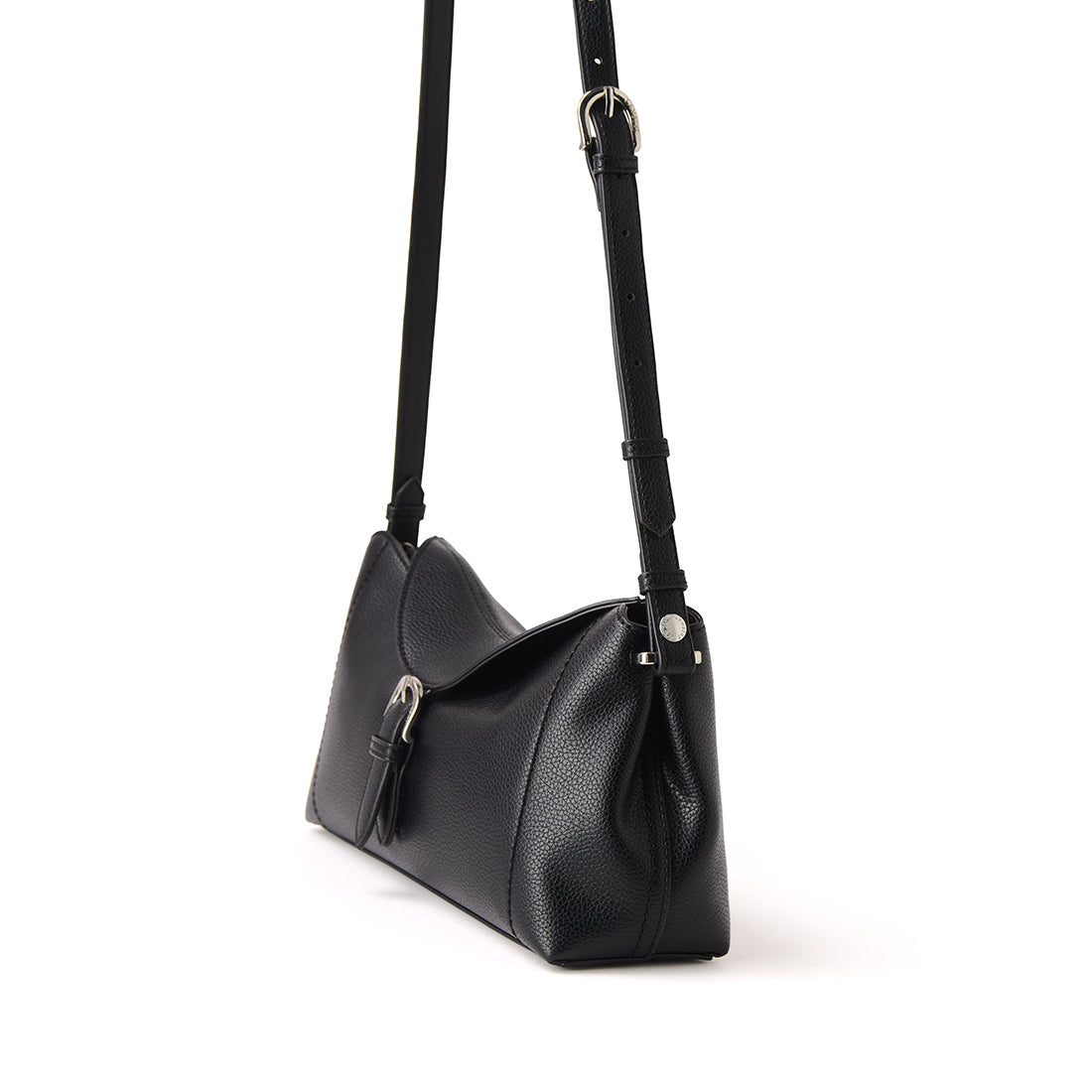 The Joelle - 2 in 1 Black Vegan Leather Shoulder Bag